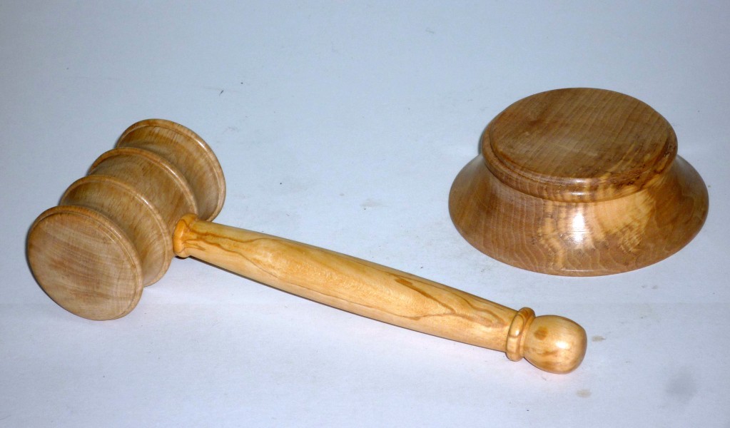 Wooden Gavels & Striking Blocks in a choice of woods Tommy Woodpecker