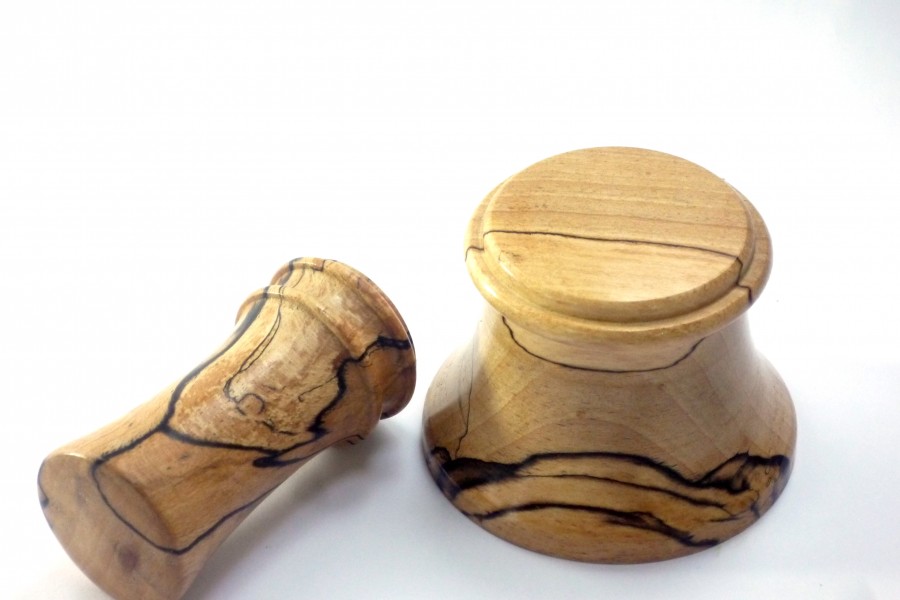 Spalted Beech Palm Gavel & Block Tommy Woodpecker Woodworks