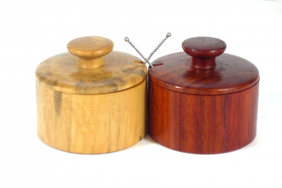 Salt & Pepper Pinch Pots with Silver Spoons Tommy