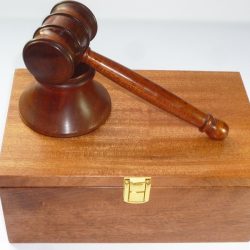 Mahogany boxed gavel set