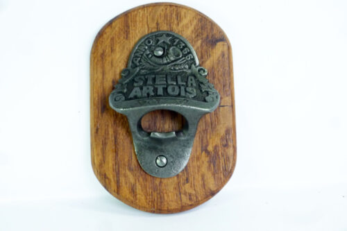 Wall mounted bottle opener