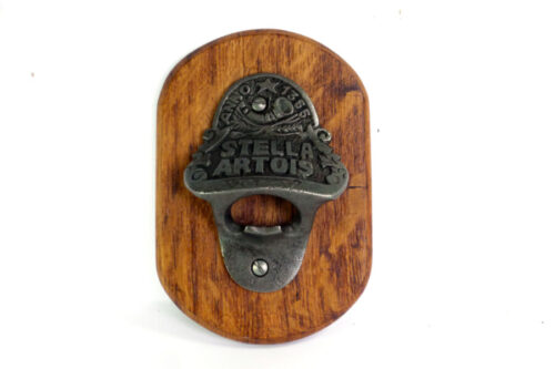 Wall mounted bottle opener