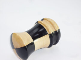 Handmade Harlequin Palm Gavel Ebony & Sycamore