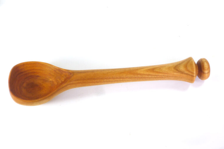 Hand Carved Wooden Scoop Spoon - Tommy Woodpecker Woodworks