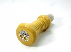 Yellowheart winestopper with Tree of Life charm