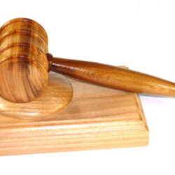 Handmade presentation gavel and block English Elm