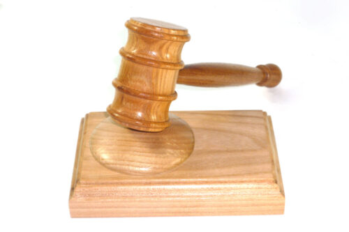 Handmade presentation gavel and block English Elm