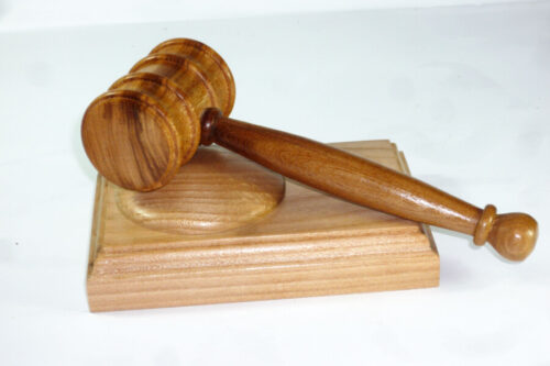 Handmade presentation gavel and block English Elm