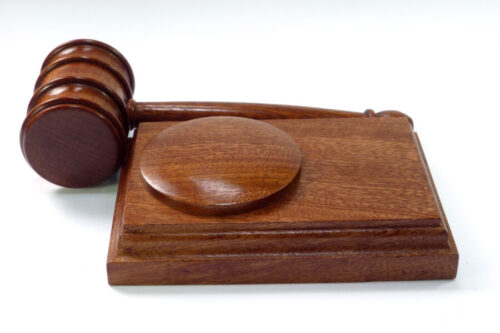 Handmade presentation gavel and block mahogany