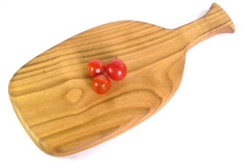 Handcut paddle shaped chopping board English Wild Cherry