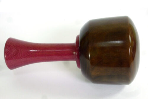 Handmade heavyweight carving mallet old lignum vitae purpleheart handle