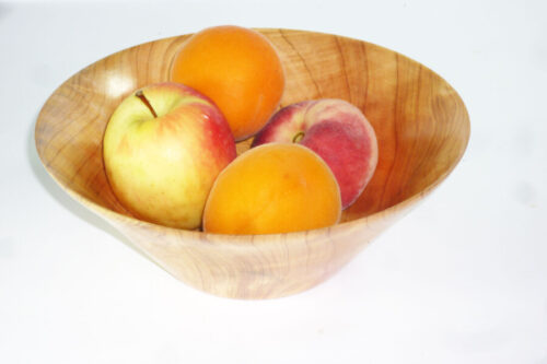 Handmade thin rimmed cedar of lebanon wooden bowl