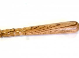 handmade wooden fisherman priest truncheon in zebrano wood