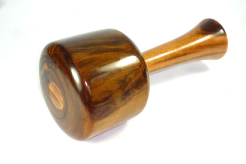 Handmade carving mallet old lignum vitae tiger wood handle