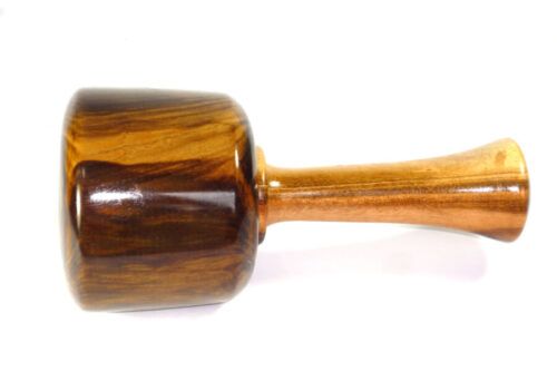 Handmade carving mallet old lignum vitae tiger wood handle