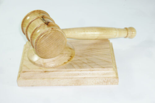 Handmade presentation gavel and block English Sycamore