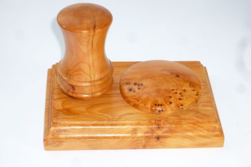 Handmade Presentation Palm Gavel and block