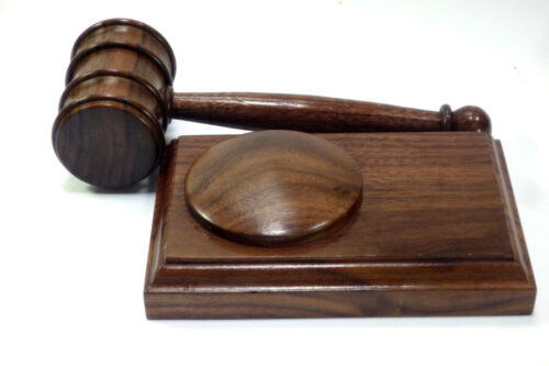 Handmade presentation gavel and block Walnut wood