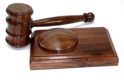 Handmade presentation gavel and block Walnut wood