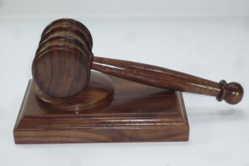 Handmade presentation gavel and block Walnut wood