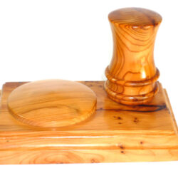 Presentation palm gavel and block English Yew