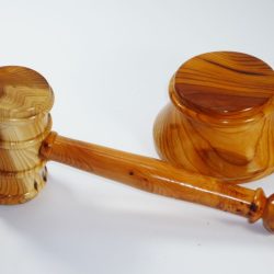 Handmade gavel and block English Yew