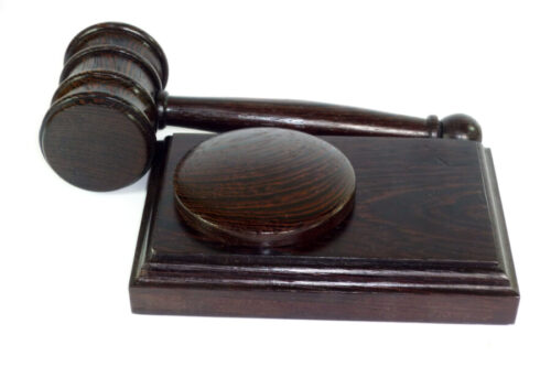 Handmade presentation gavel and block Wenge wood