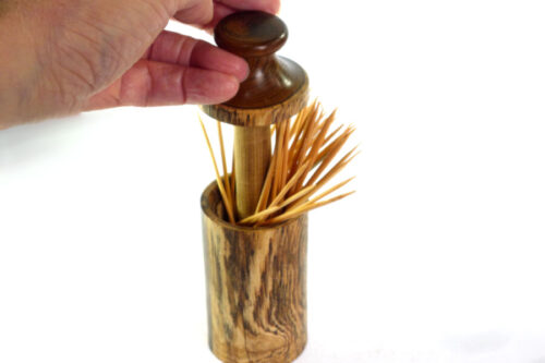 Handmade toothpick or cocktail stick holder