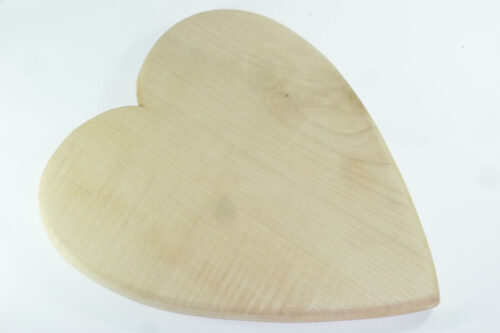 Handmade chopping board heart shape single piece English Sycamore