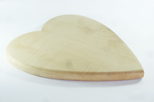 Handmade chopping board heart shape single piece English Sycamore