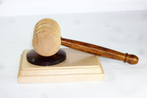 Celebration of English timbers, English sycamore and English brown oak presentation gavel