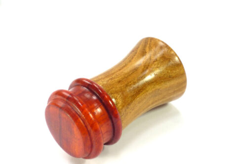 Handmade palm gavel duo of English Laburnum and Padauk wood