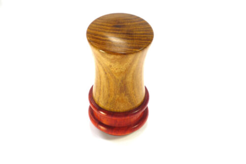 Handmade palm gavel duo of English Laburnum and Padauk wood