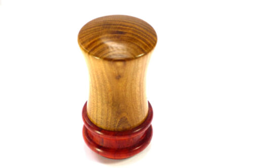 Handmade palm gavel duo of English Laburnum and Padauk wood