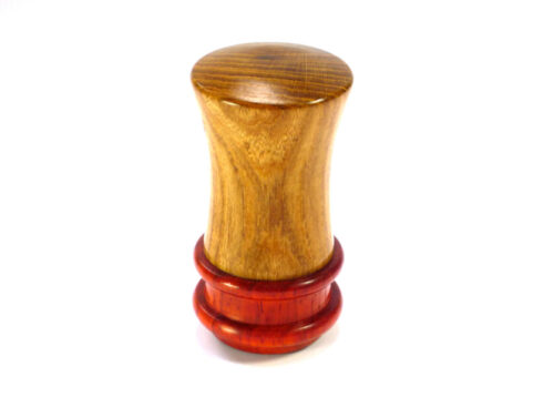 Handmade palm gavel duo of English Laburnum and Padauk wood