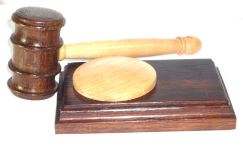 Handmade presentation gavel English Brown Oak and Sycamore wood