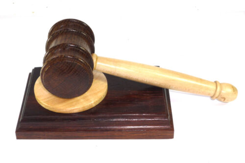 Handmade presentation gavel English Brown Oak and Sycamore wood