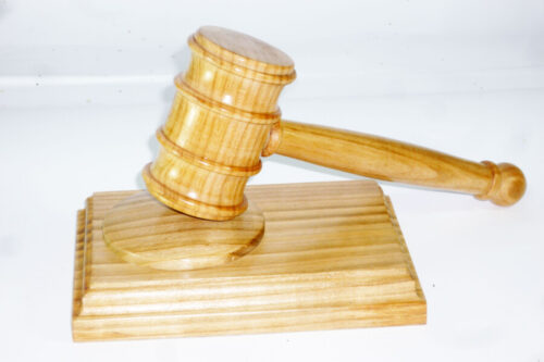 Handmade presentation gavel and block English Wild Cherry