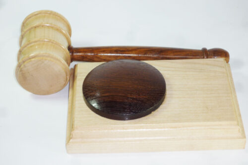 Celebration of English timbers, English sycamore and English brown oak presentation gavel