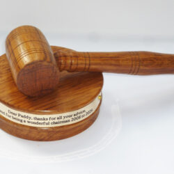 Personalised gavel and block