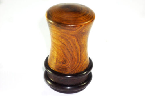 Handmade palm gavel English Laburnum and African Blackwood