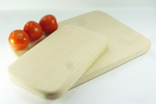 Single piece hand cut chopping board set English Sycamore