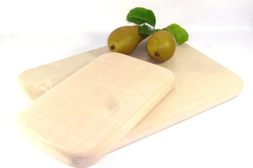 Single piece hand cut chopping board set English Sycamore