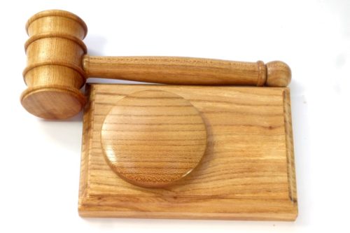 Handmade presentation gavel and block Welsh Elm