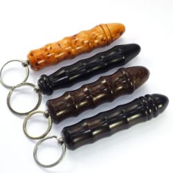 Chunky finger grip kubotan keyrings African Ebony wood