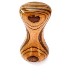 Handmade hour glass palm gavel Zebrano wood