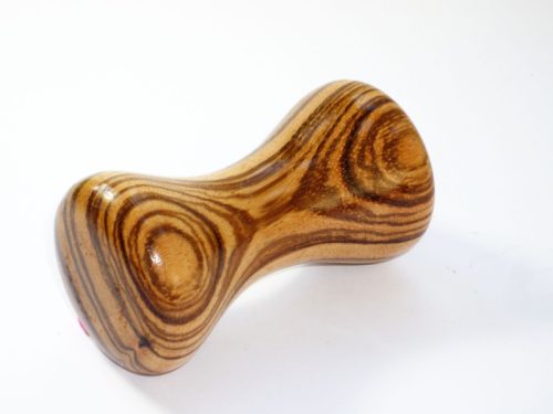 Handmade hour glass palm gavel Zebrano wood