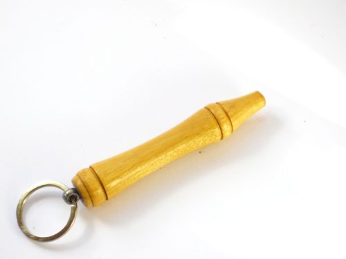 Handmade kubotan keyring Yellowheart wood