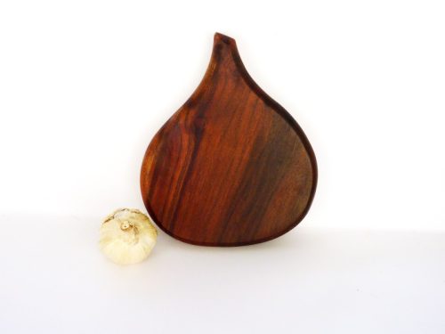 Handmade hand cut garlic shaped chopping board American black walnut