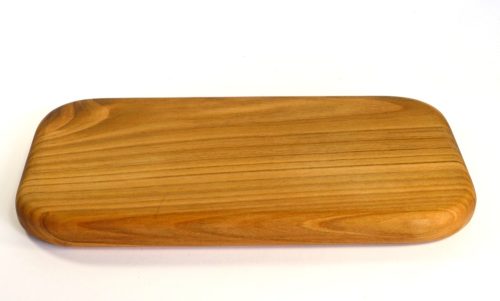 Handmade hand cut single piece chopping board English Wild Cherry